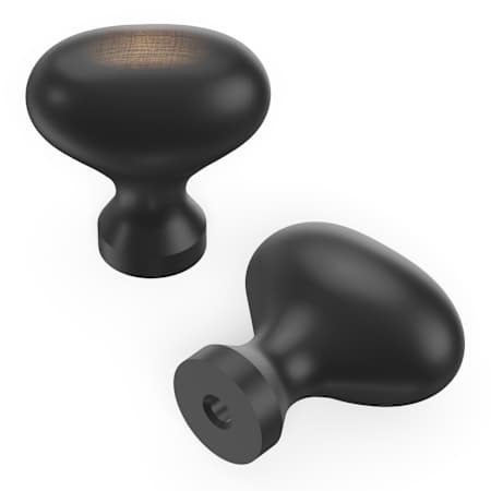 Hickory Hardware P3054-VB-10B Pack of 10 - Williamsburg 1-1/4"  Classic Egg Oval Cabinet Knobs / Drawer Knobs - Vintage Bronze