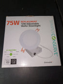 Simply Conserve L12-DLR6-27/50-D-ADJ 6" Integrated LED 12W Flat Canless Recessed Trim - IC Rated - White