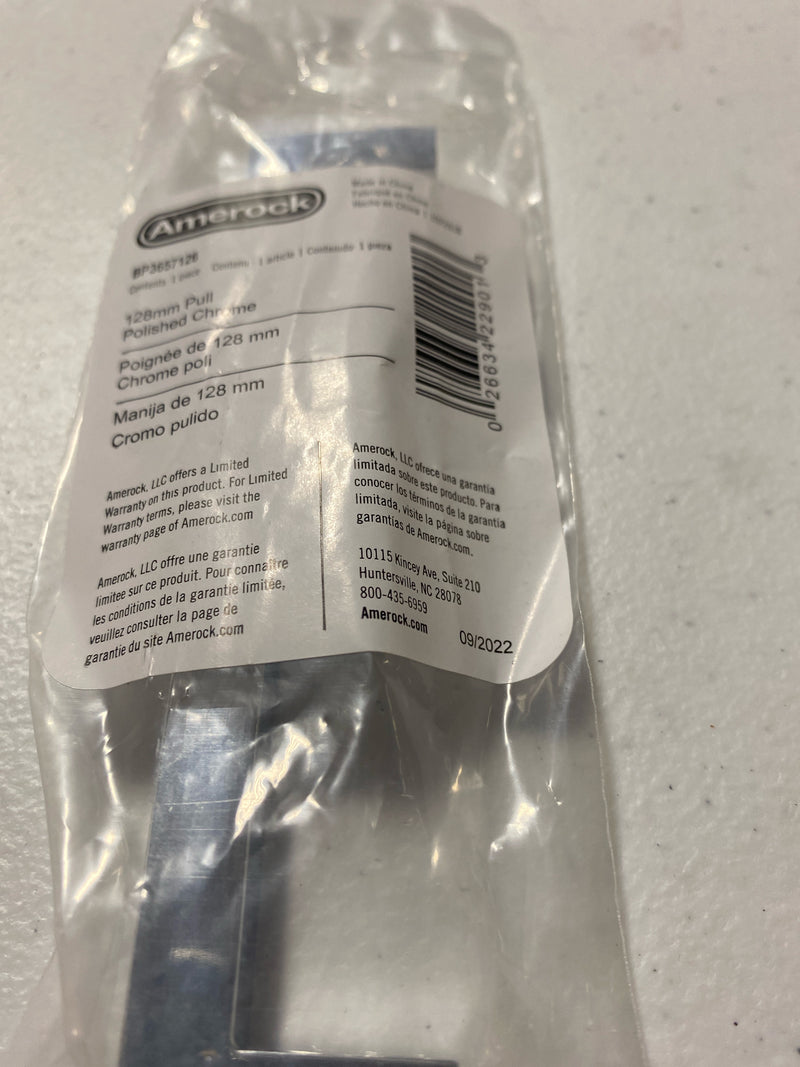 Amerock | Cabinet Pull | Polished Chrome | 5-1/16 inch (128 mm) Center-to-Center | Monument | 1 Pack | Drawer Pull | Drawer Handle | Cabinet Hardware