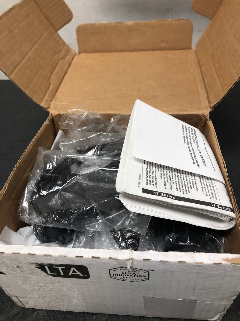 Delta T17284-BL Broderick Monitor 17 Series Dual Function Pressure Balanced Shower Only with Integrated Volume Control - Less Rough-In Valve - Matte Black