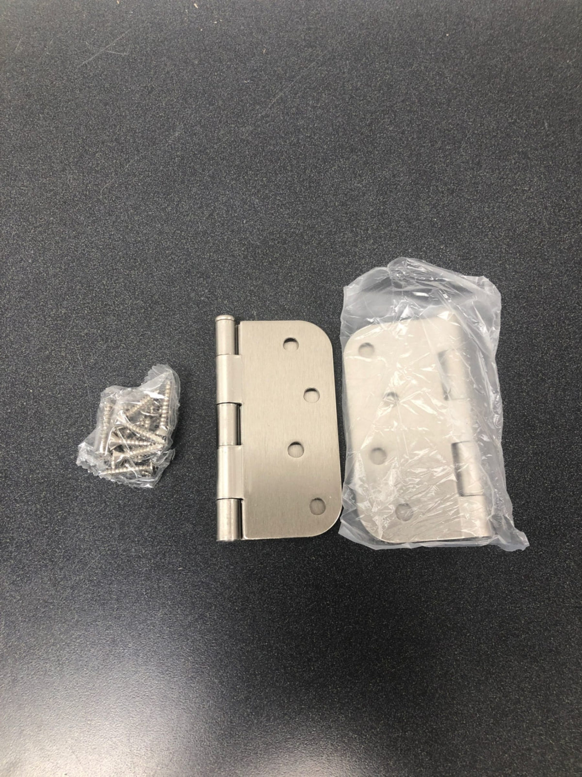 Deltana S44R515 4" x 4" Plain Bearing 5/8" Radius Corners Mortise Hinge - Pair - Satin Nickel