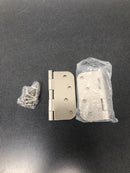 Deltana S44R515 4" x 4" Plain Bearing 5/8" Radius Corners Mortise Hinge - Pair - Satin Nickel