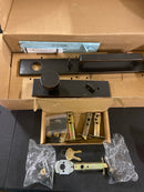 Emtek 4819ROUUS10B Lausanne Full Plate Single Cylinder Keyed Entry Handleset with Round Interior Knob - Oil Rubbed Bronze