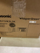 Panasonic FV-0511VKSL3K WhisperGreen Select NextGen 30 - 110 CFM 0.7 Sone Ceiling Mounted Energy Star Certified Bath Fan with LED Lighting and Architectural Grille - White