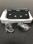 Emtek 94014US19 4" x 4" Steel Heavy Duty Square Corner Hinges Pair - Flat Black