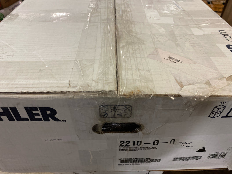 Kohler K-2210-G-0 Caxton 19-1/4 in. Oval Vitreous China Undermount Bathroom Sink in White with Glazed Underside