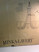 Minka Lavery 4105-66 Parsons Studio 5 Light 26" Wide Vantage Chandelier with Clear / Etched White Glass Shades - Sand Coal