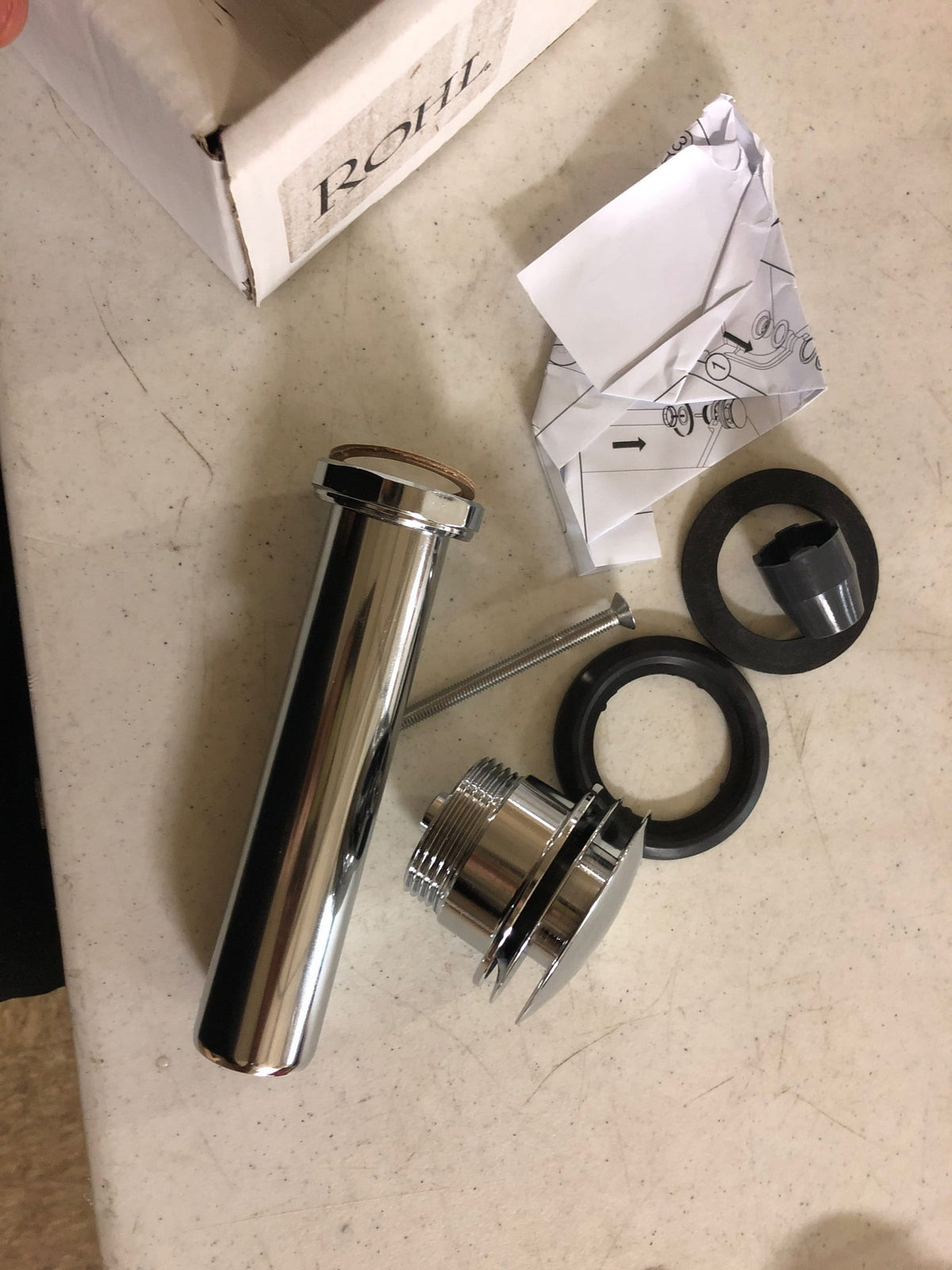 ROHL Touch Seal Dome Drain for Overflow and No-Overflow Sinks in Polished Chrome