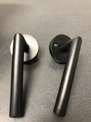 Emtek 5109STUUS19LH Stuttgart Left Handed Passage Door Lever Set with Disk Rose from the Brass Modern Collection - Flat Black