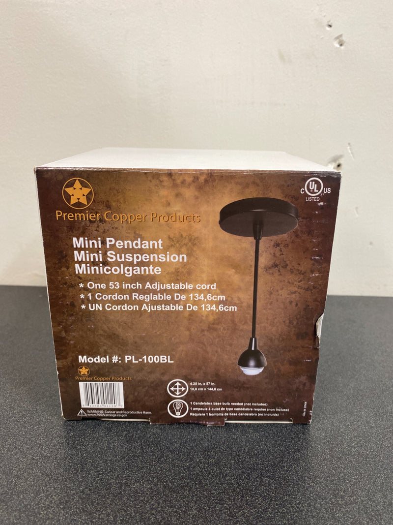 Premier Copper Products Single Pendant Lamp Fixture (Less Shade)