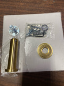 Emtek 2285TDUS4 Modern Tubular Robe Hook with Step Disc Rosette - Satin Brass