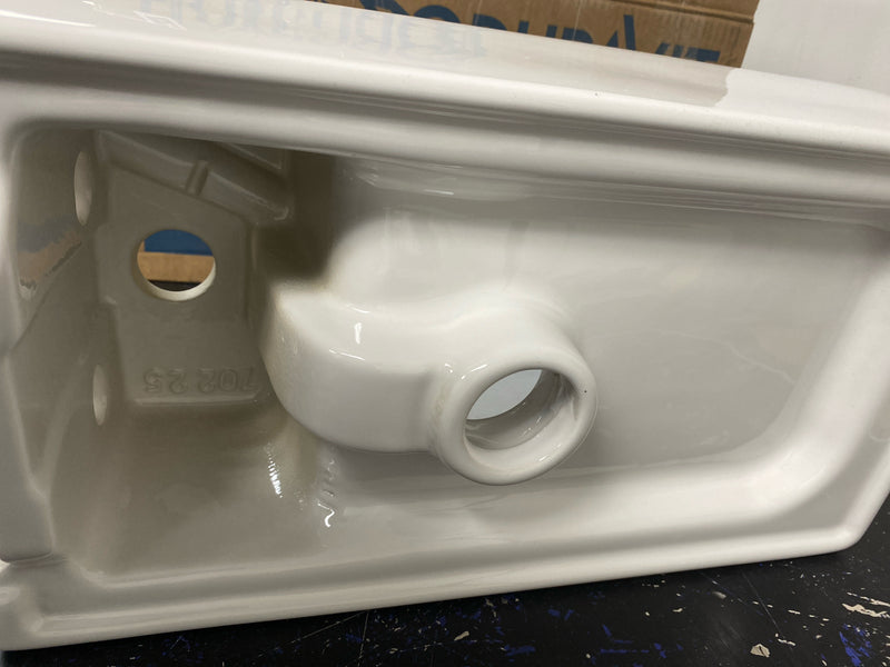 Duravit 0702250000 Vero 9-7/8" Rectangular Ceramic Wall Mounted Bathroom Sink with Overflow and 1 Faucet Hole - White / Glazed Underside