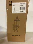 Bel air lighting 4180 BK Wentworth 1-Light Large Black Outdoor Wall Light Fixture with Clear Glass