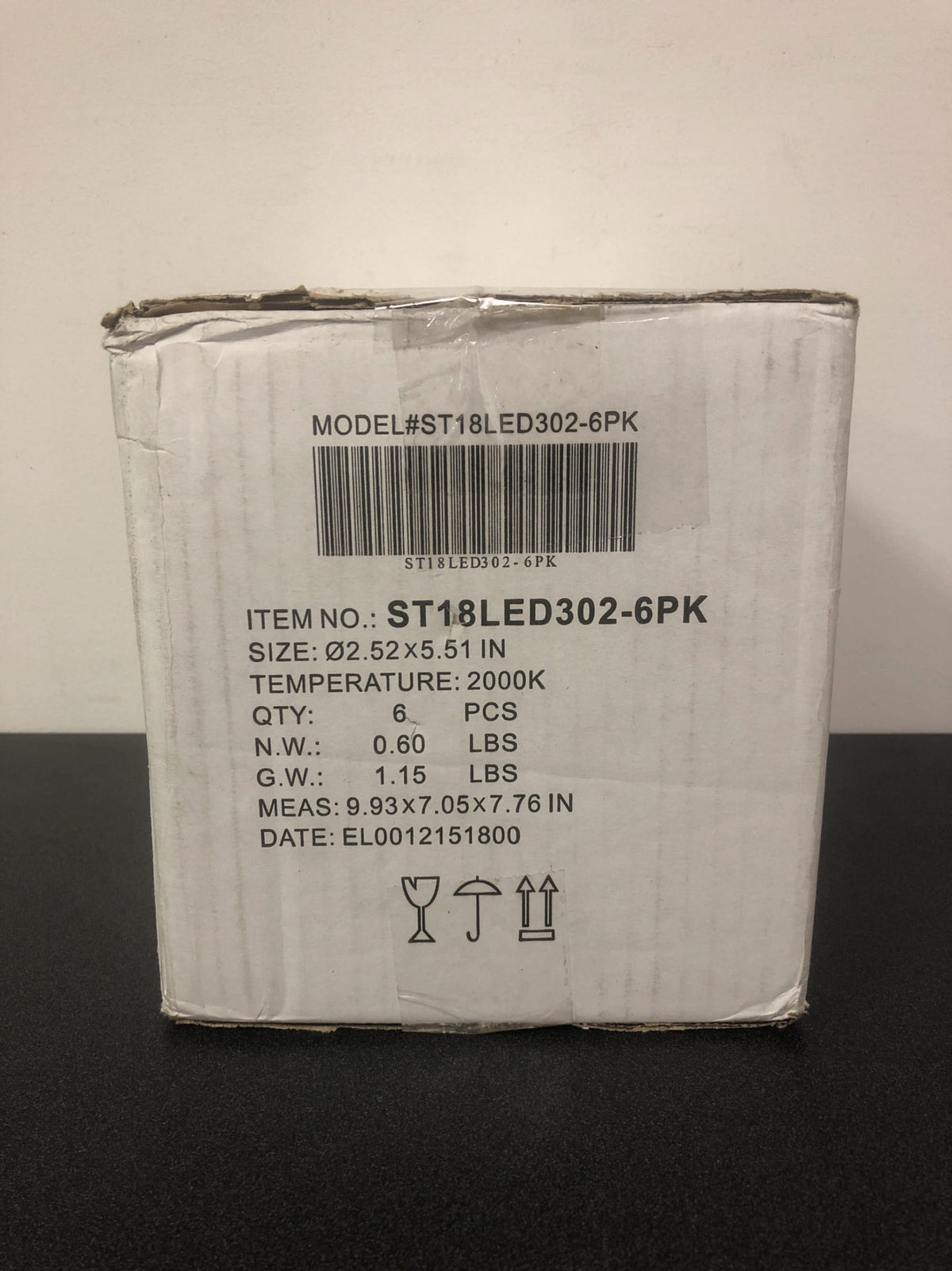 Elitco Lighting ST18LED302-6PK Household-Light-Bulbs LED ST18, 2200K