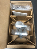 Baldwin Square Non-Turning Two-Sided Through-Door Dummy Door Lever Set with Square Rosette from the Reserve Collection - Polished Chrome