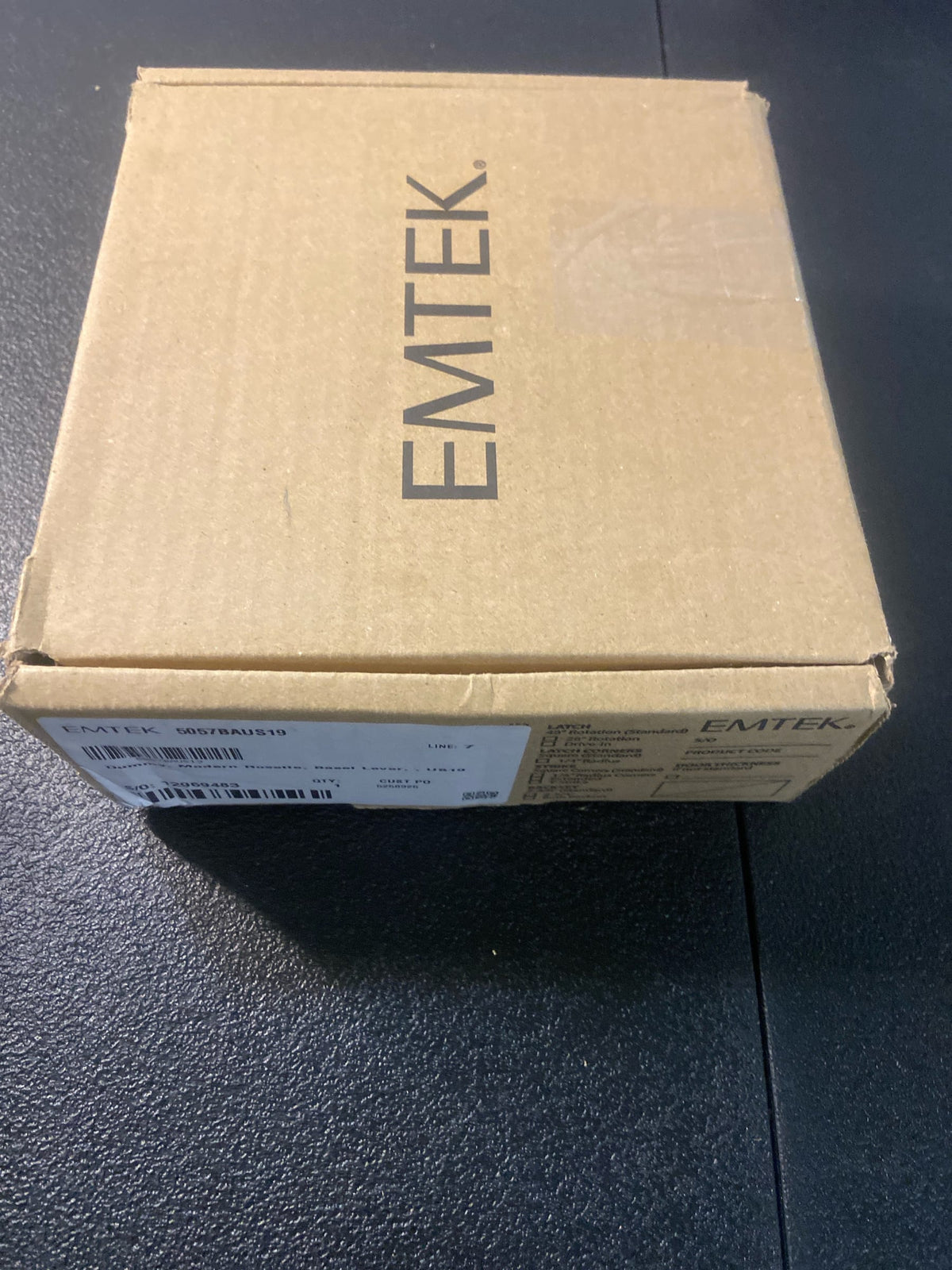 Emtek 505BAUS19 Basel Reversible Non-Turning Two-Sided Dummy Door Lever Set from the Brass Modern Collection - Flat Black