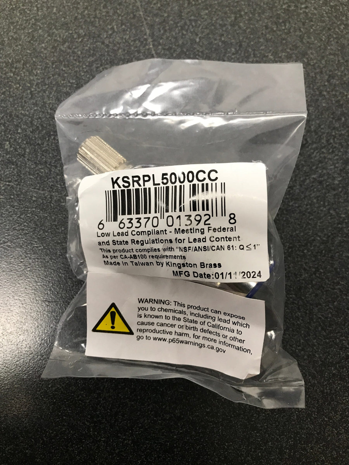 Kingston Brass KSRPL5000CC Replacement Cold Water Stem - For Use With KS296.ML - N/A