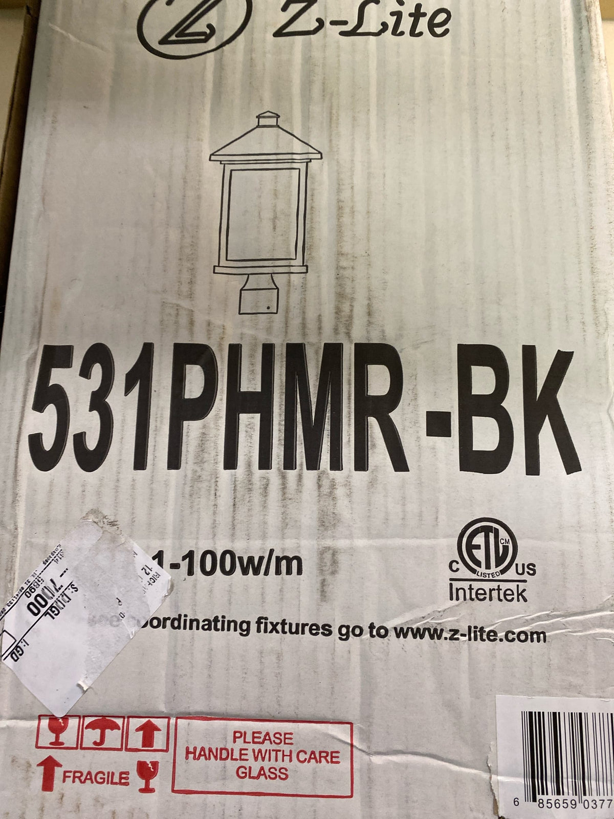 Z-Lite 531PHMR-BK 1 Post Mount Light 1, Other