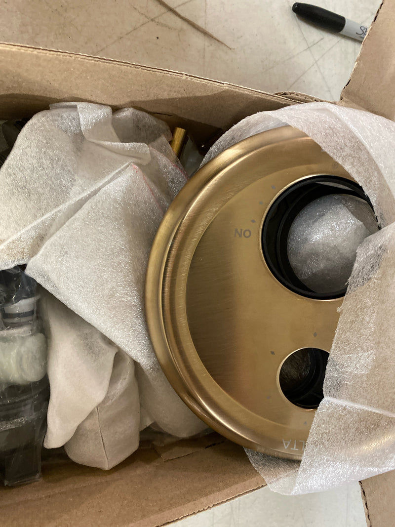 Delta T27997 Cassidy 17 Series Pressure Balanced Valve Trim with Integrated Volume Control and 6 Function Diverter for Three Shower Applications - Less Rough-In - Champagne Bronze