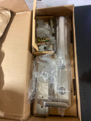 Emtek 4212MUS15LH Melrose Left Handed Full Plate Single Cylinder Keyed Entry Handleset with Milano Interior Lever - Satin Nickel