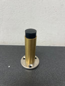 INOX DSIX04-PVD4 DSIX 3-3/16" Long Baseboard Wall Mounted Rigid Stainless Steel Door Stop on Disc Rose - Satin Brass