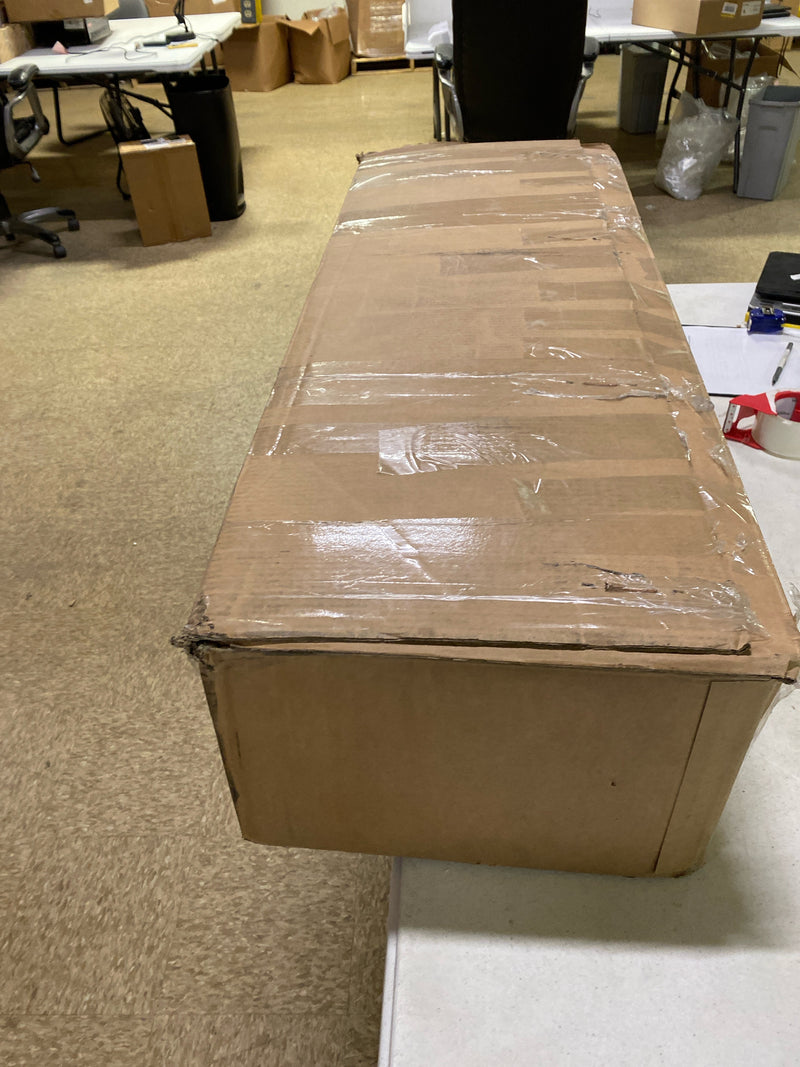 Elegant Lighting Serephina 42" Rectangle Iron Crystal Chandelier Light in Black