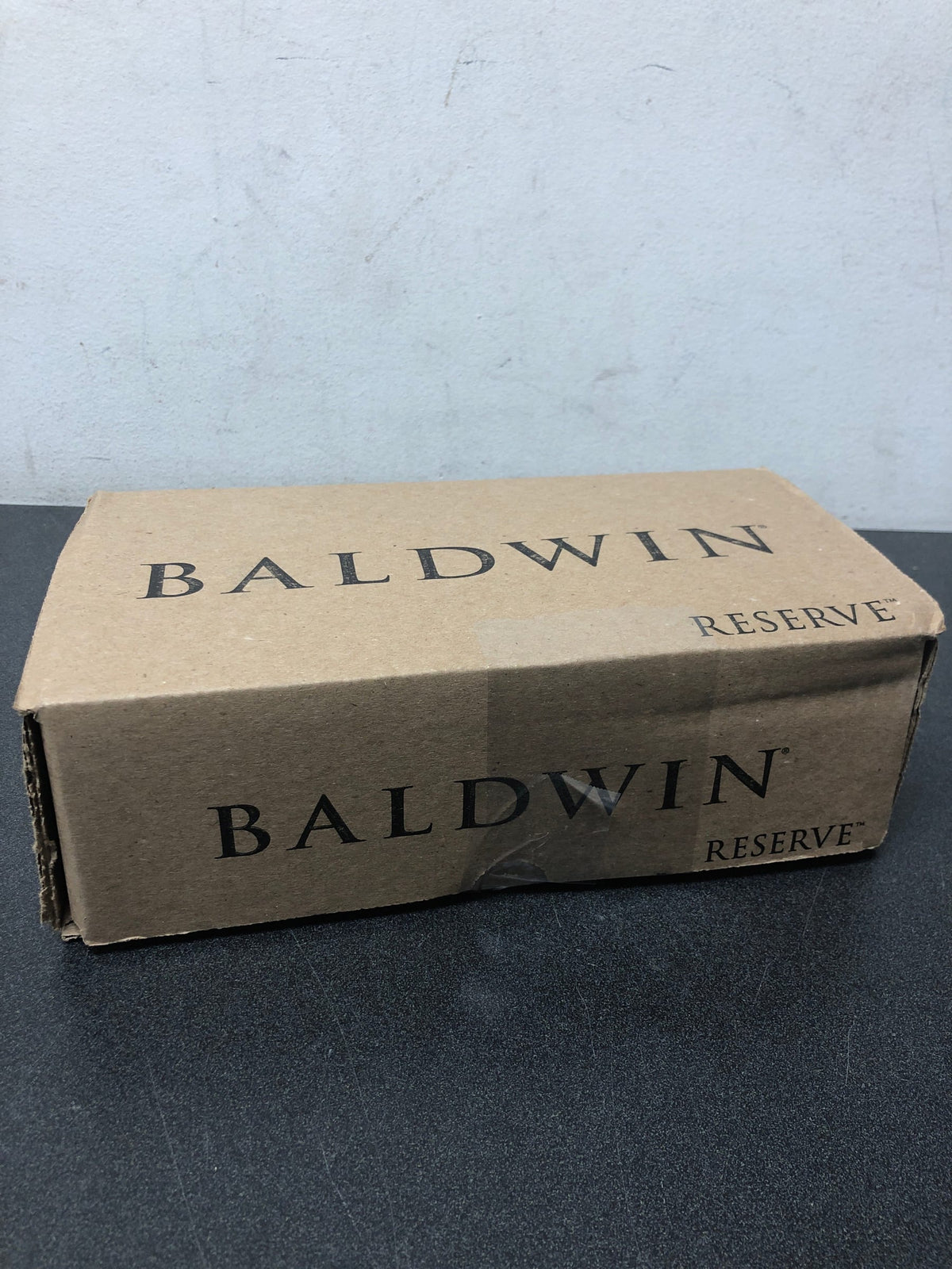 Baldwin FDROUTSR044 Round Non-Turning Two-Sided Dummy Door Knob Set with Square Rose - Lifetime Satin Brass
