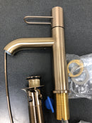 AXOR 38023141 Uno Single-Hole Faucet 100 with Loop Handle and Pop-Up Drain, 1.2 GPM, Brushed Bronze