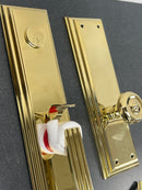 Baldwin 6542003FD Tremont Dummy Handleset Trim Set from the Estate Collection - Lifetime Polished Brass