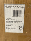 Worth Home Bronze Pendant Recessed Can Conversion Kit Linen Glass