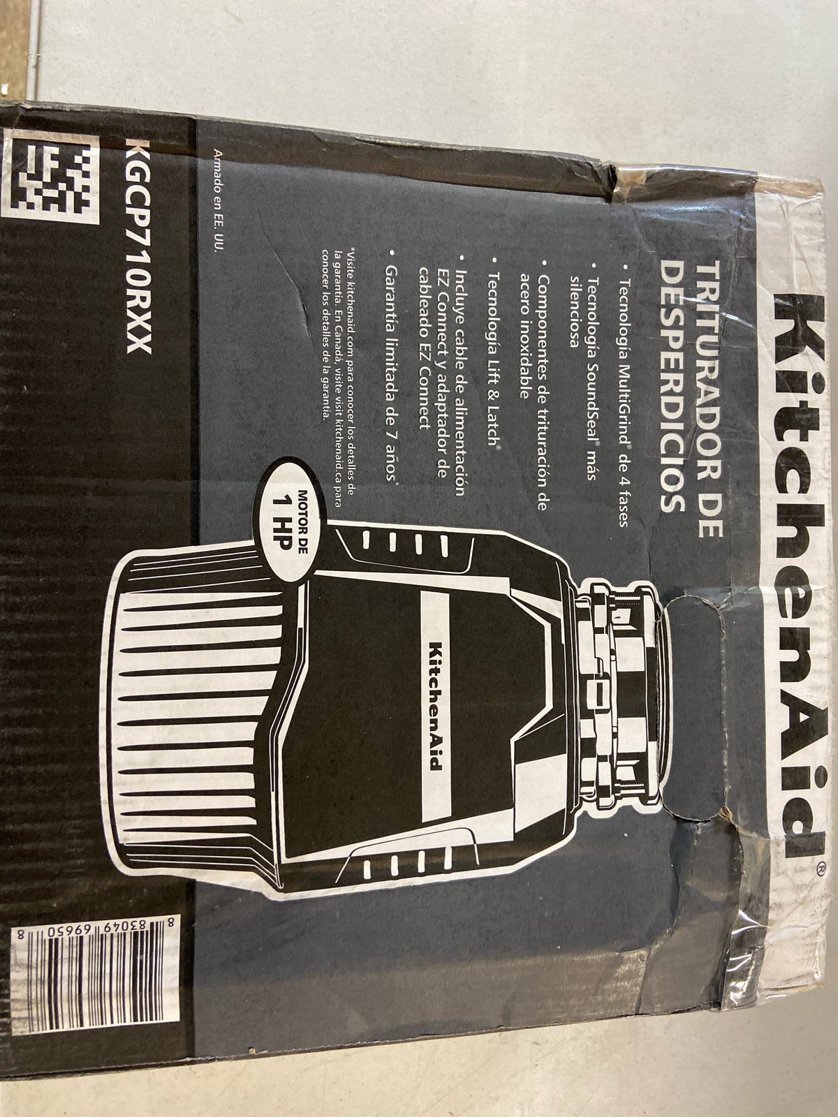 KitchenAid KGCP710RXX 1 HP Continuous Feed Garbage Disposal with 4-Stage MultiGrind Technology - N/A
