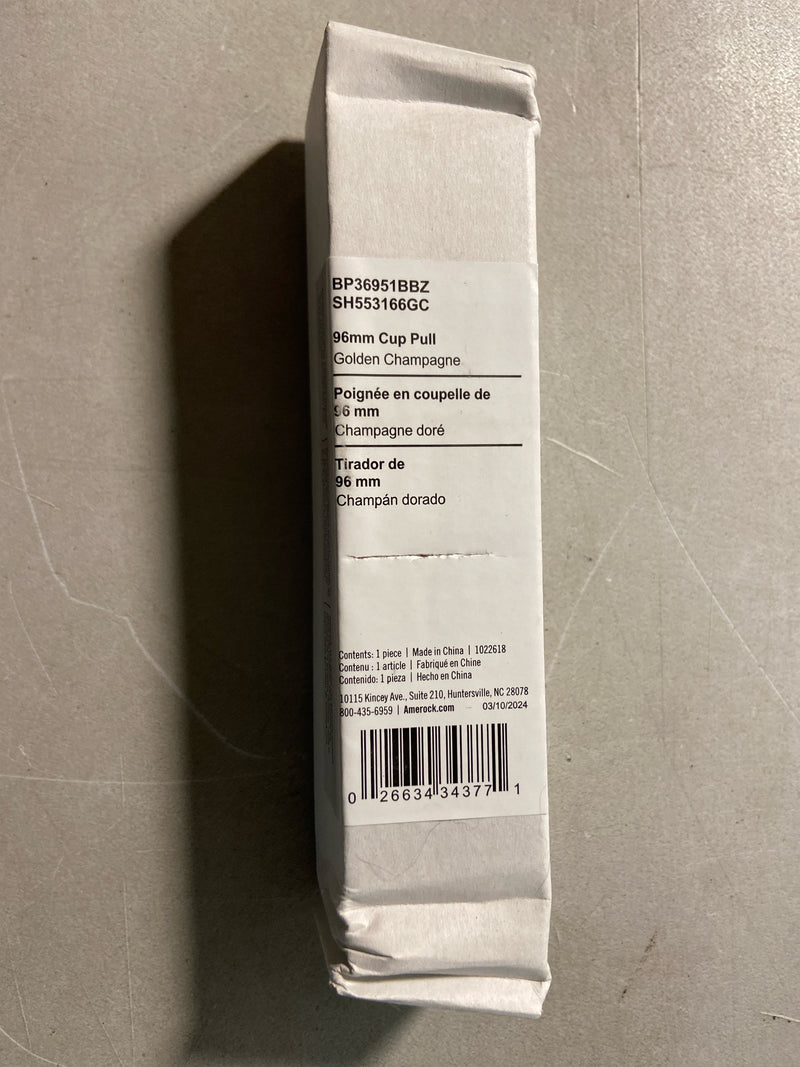 Signature Hardware 488516 Gilderoy 3-3/4 Inch Center to Center Cup Cabinet Pull - Golden Champagne