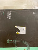 Androme H004B Single Handle Pull Down Sprayer Kitchen Faucet with Deckplate and Spring Neck Pull Out Swivel Spout in Matte Black