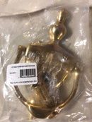 Deltana DKV630U3 Traditional 6" Tall Urn Drop Bail Door Knocker with 180 Viewing Angle Peep - Polished Brass