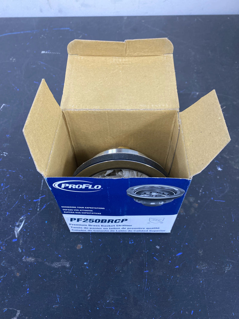 PROFLO PF250BRCP 3-1/2" Basket Strainers - Chrome