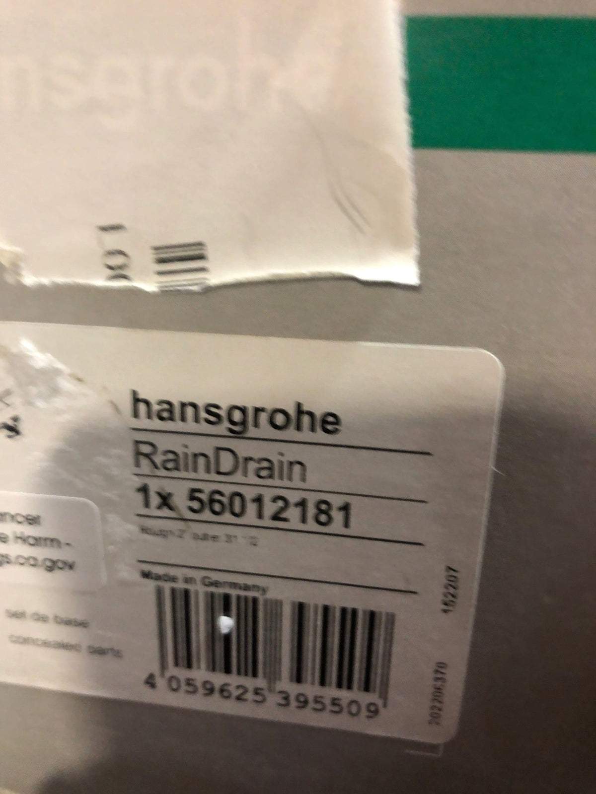 hansgrohe RainDrain 31 1/2" Rough for Linear Shower Floor Drain