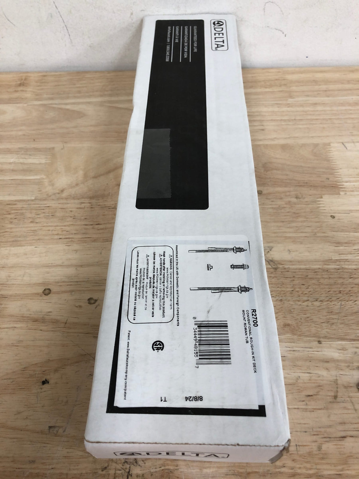 Delta R2700 Flexible 3 Hole Roman Tub/Whirlpool Faucet Rough In Kit from the Classic Collection - N/A