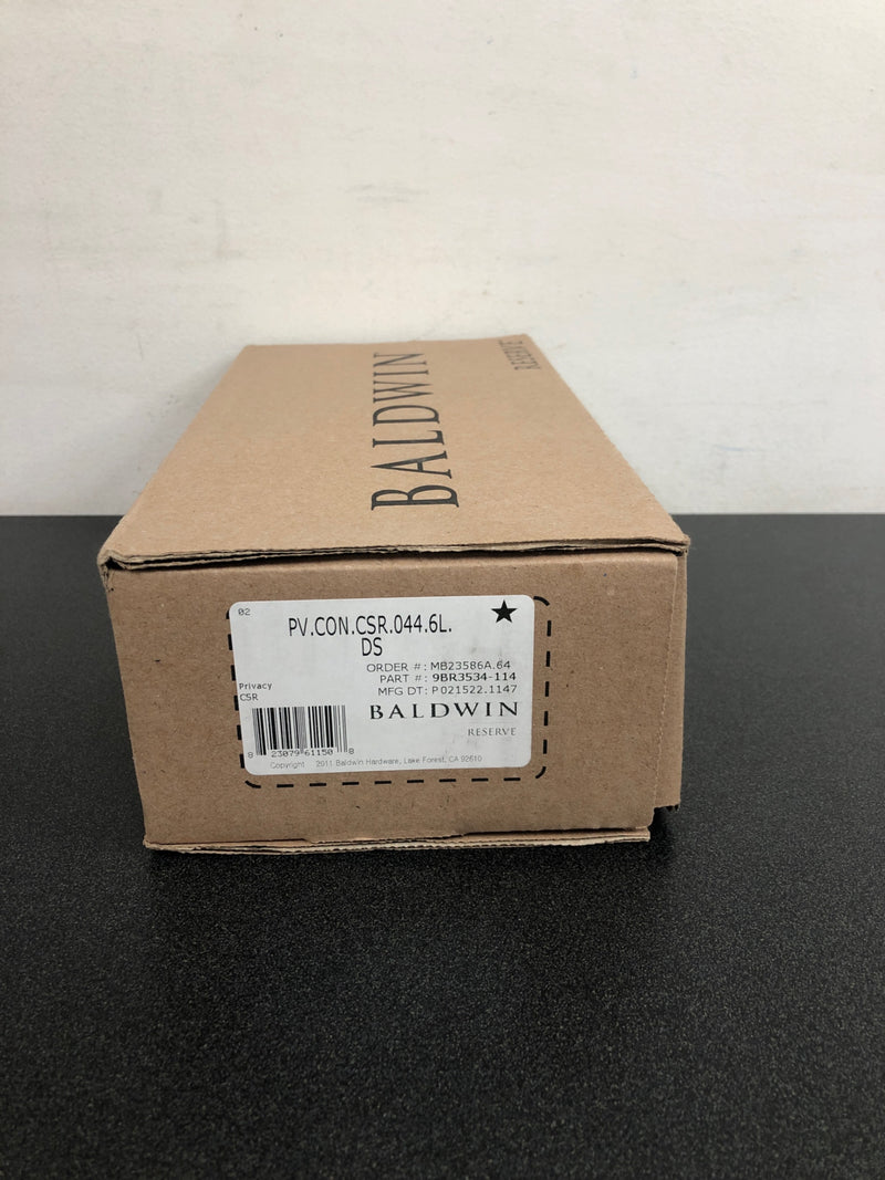 Baldwin PVCONCSR044 Contemporary Privacy Door Knob with Square Rose - Satin Brass