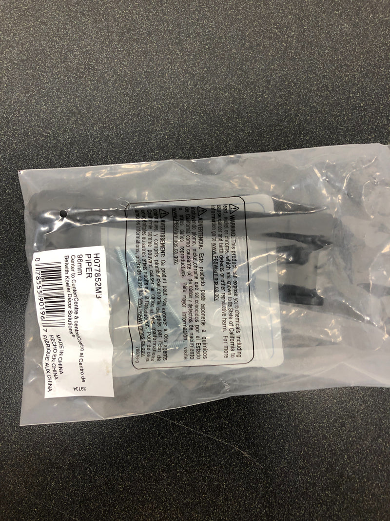 Hickory Hardware H077852MB Piper 3-3/4" Center to Center Modern Industrial Pipe Style Cabinet Bar Handle / Drawer Bar Pull - Matte Black