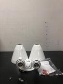 Progress Lighting P5203-30 2 Light Dual Head Flood Light with Metal Adjustable Shades - White