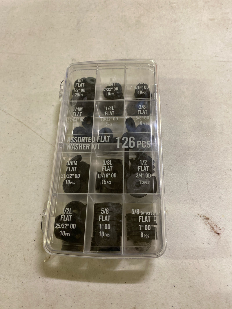 Everbilt 866860 Flat Rubber Washer Pro Assortment Kit (126-Pieces)