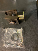 Emtek 8469US10B Square Brass Modern Single Cylinder Keyed Entry Deadbolt - Oil Rubbed Bronze