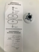 Rev-A-Shelf 7012-20-11-52 RAS Polymer 20 Inch D-Shaped 2 Shelf Lazy Susan Set with Adjustable 24-31 Inch Shaft - White