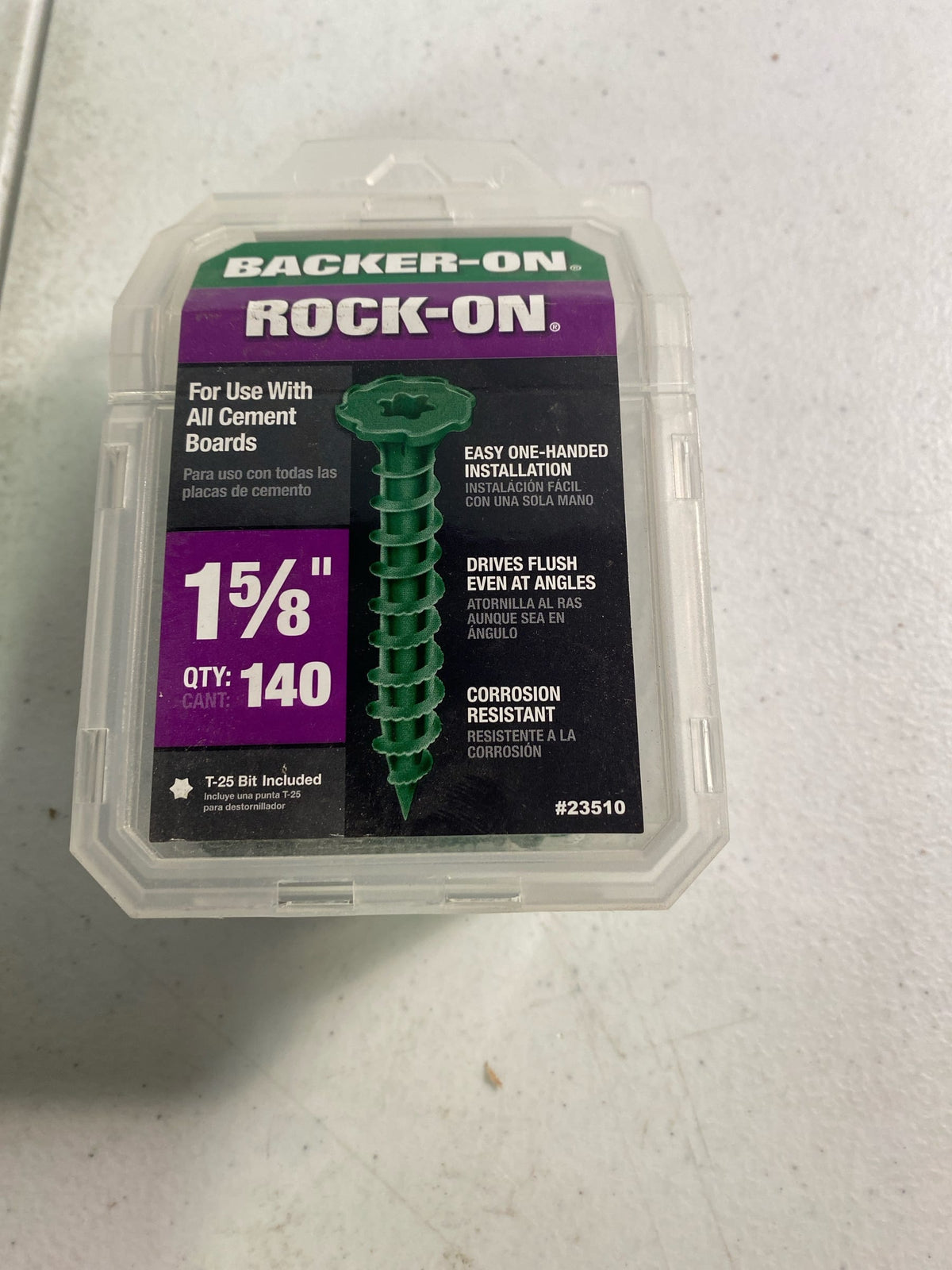 Backer-on 23510 #9 x 1-5/8 in. Star Drive Serrated Head Cement Board Screws (140-Pack)