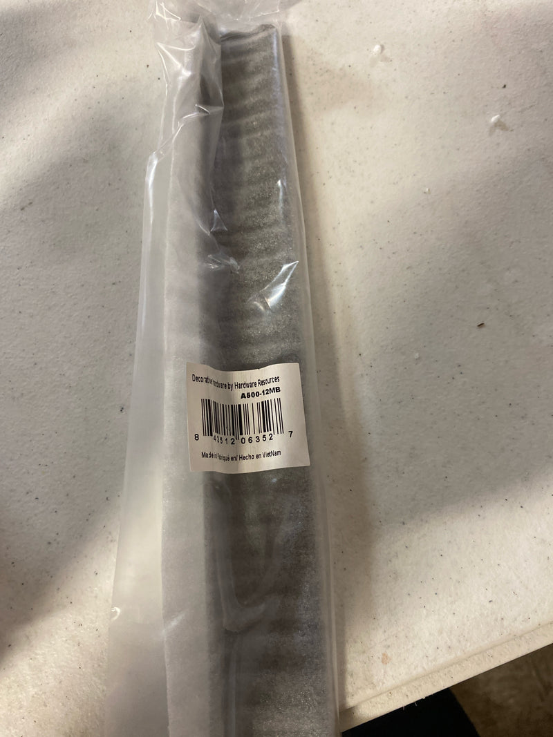 Elements A500-12MB Edgefield 3-9/16" Center to Center 12" Long Finger Tab Edge Lip Cabinet / Drawer Pull - Matte Black