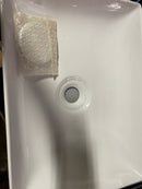 Vision 6050 Bathroom Sink in Ceramic White without Faucet Hole