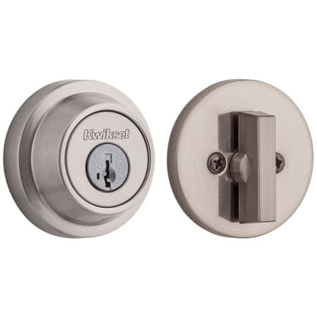 Kwikset 660RDT-15S.DS Contemporary Single Cylinder Deadbolt with SmartKey - Satin Nickel
