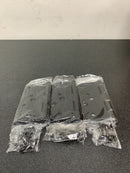 Miseno MDH4063BK 4 x 4 Plain Bearing 5/8" Radius Corner Door Hinge - Pack of 3 - Matte Black