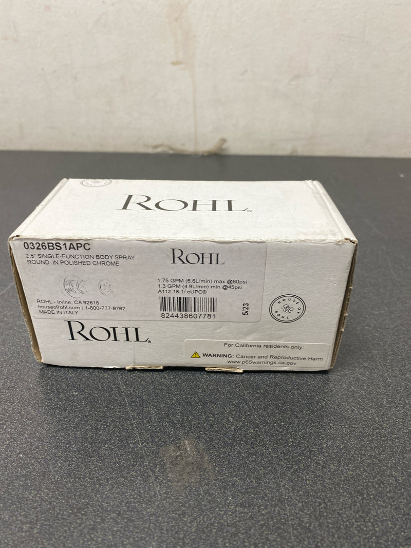 Rohl 0326BS1APC Single Function Round Brass Body Spray - Polished Chrome
