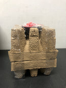 Home decorators collection HB1078-313 Evelyn 8 in. 1-Light Modern Industrial Bronze Flush Mount Ceiling Light with Clear Glass Shade